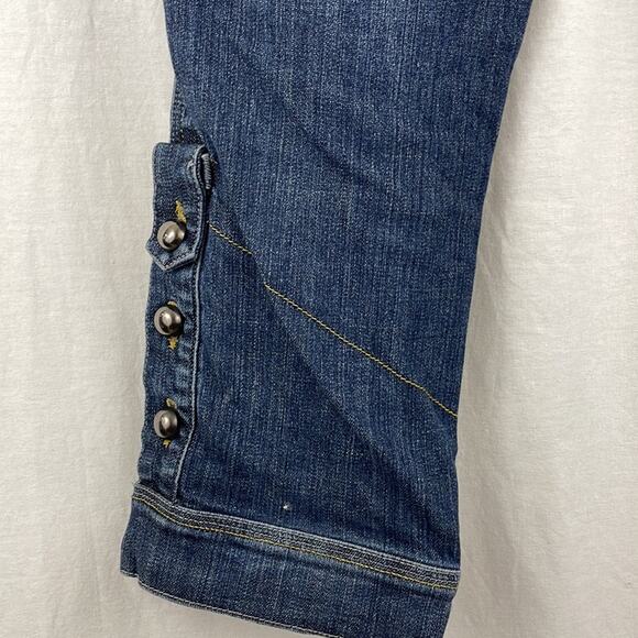 Iris Premium Cropped Y2K Button Cuff Jeans - Picture 5 of 8